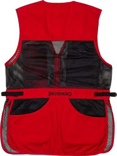 Browning Trapper Creek Vest 2XL Black Red Trim Mesh Right Hand