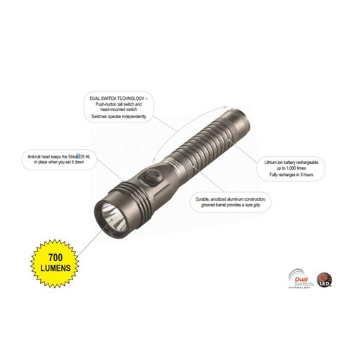 Streamlight Strion DS HL Rechargeable Flashlight 500 Lumens