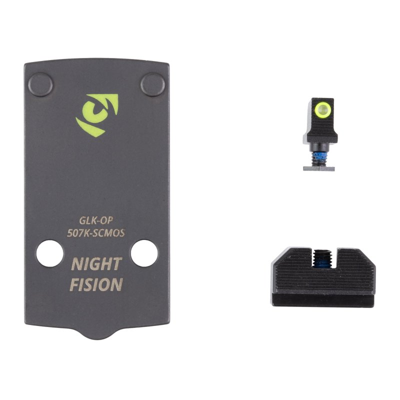 Night Fision Optic Plate Backup Sight Combo Yellow Front Night Sight (UPC 540893)