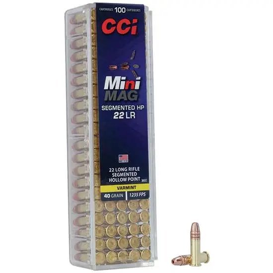 CCI Mini-Mag 22 Long Rifle 40 Grain 100 Rounds Segmented Hollow Point