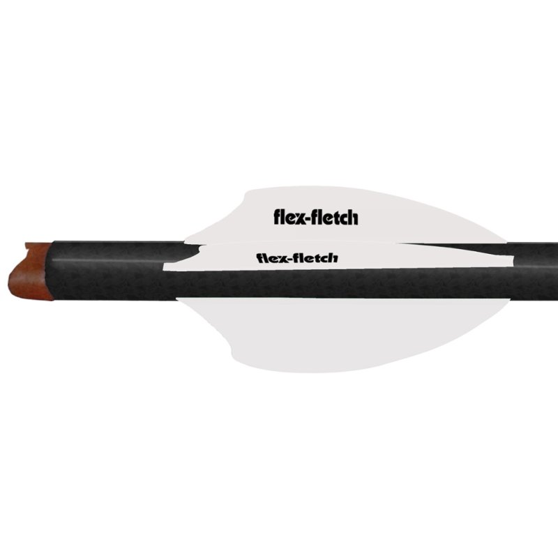 Flex Fletch SK-2 Vanes White 2 In 100-Pack No Flutter Durable Design