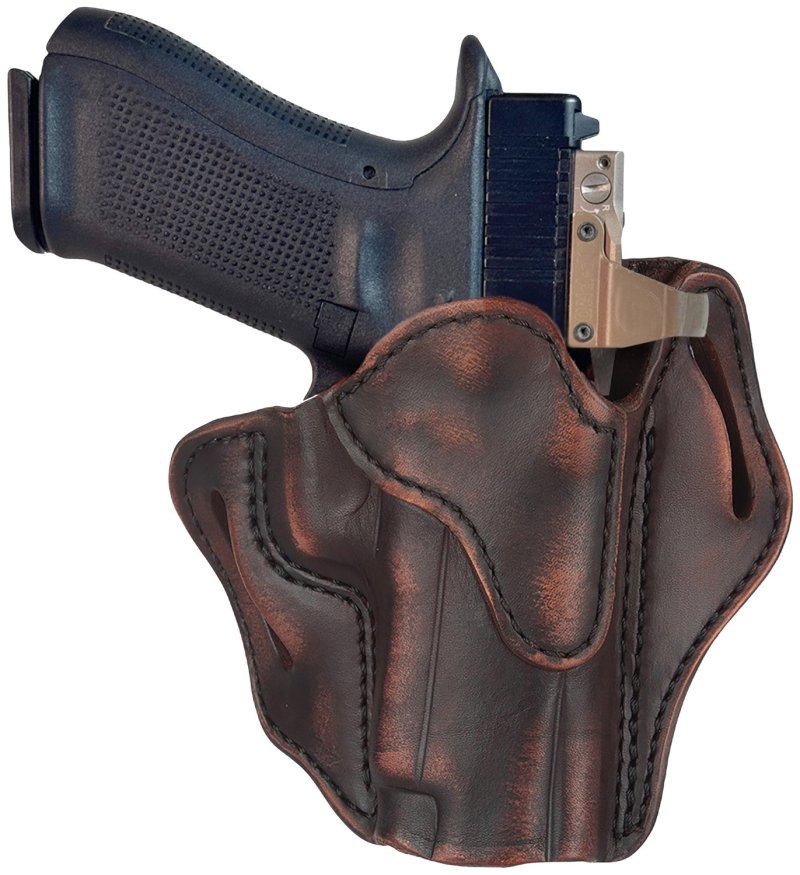1791 Gunleather ORBH23VTGR Optic-Ready OWB Vintage Leather Holster