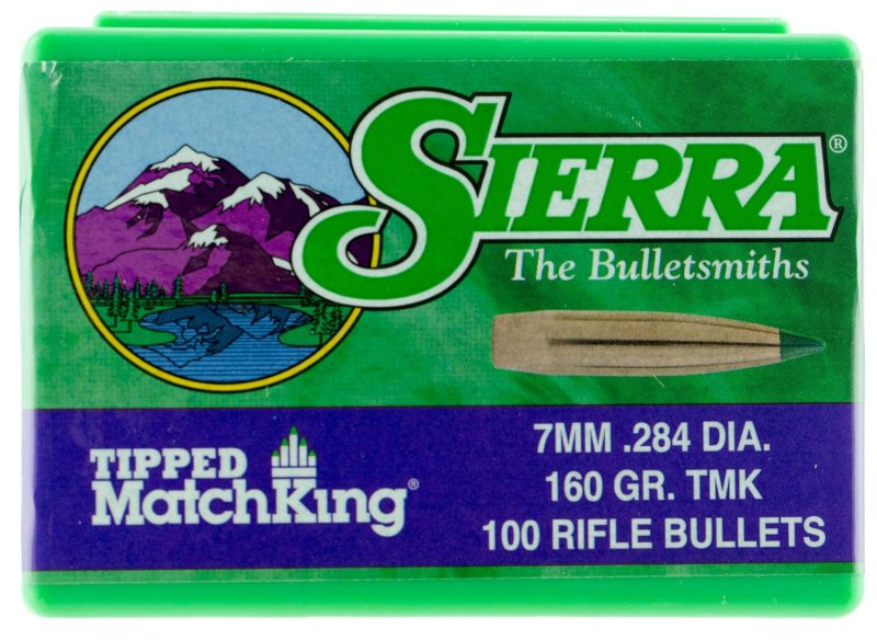 Sierra Bullets Tipped MatchKing 7mm .284 160gr 100ct