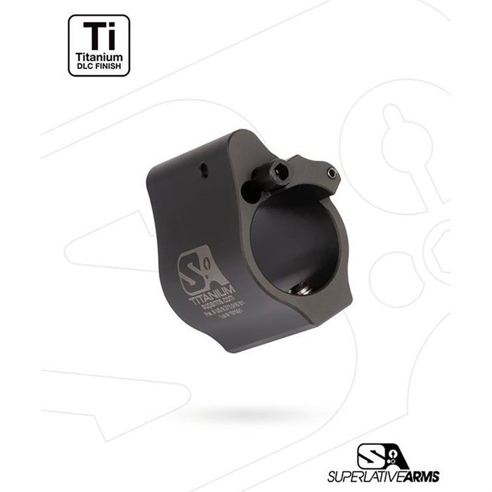 Superlative Arms SABO-DI-875SDT AR-15 Titanium Gas Block .875" Black