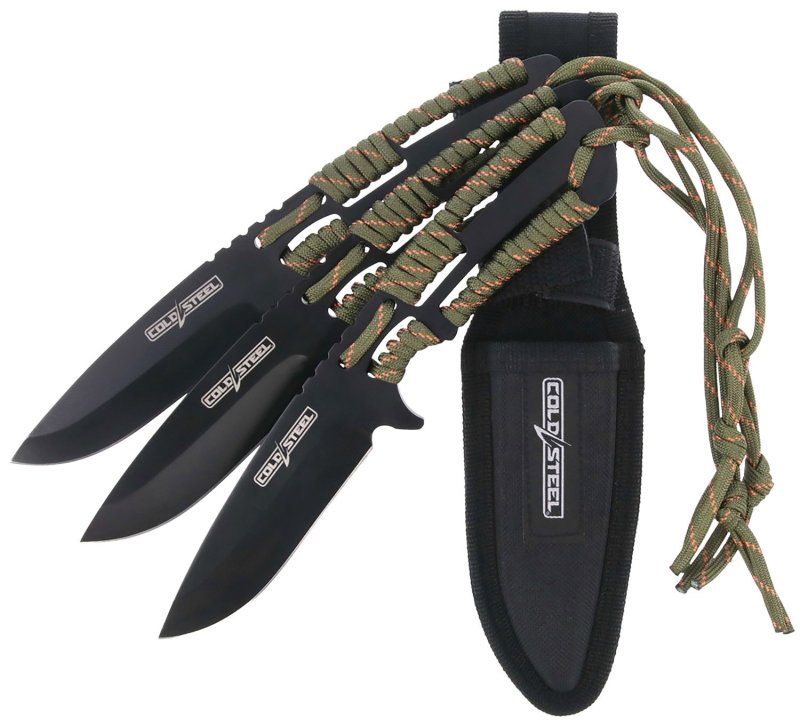 Cold Steel CSTH44KVD3PK Throwing Knives Set, 4.4" 420 Steel, Black Oxide