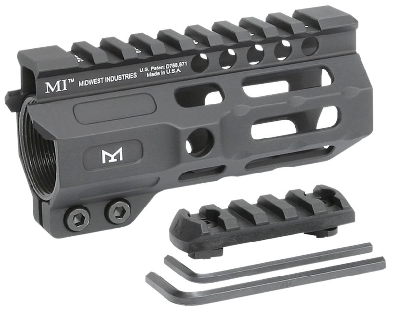 Midwest Industries MICRM45 4.5In M-LOK Handguard Black Anodized