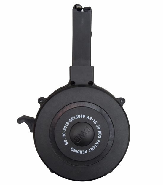 RED WHITE AND BLUE AR-15 .223 Remington 50Rd Drum Magazine Black