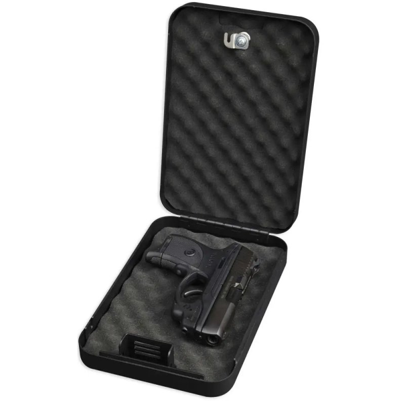 Bulldog CASES Personal Safe W/Key Lock & Security Cable - Blk (BD1121)