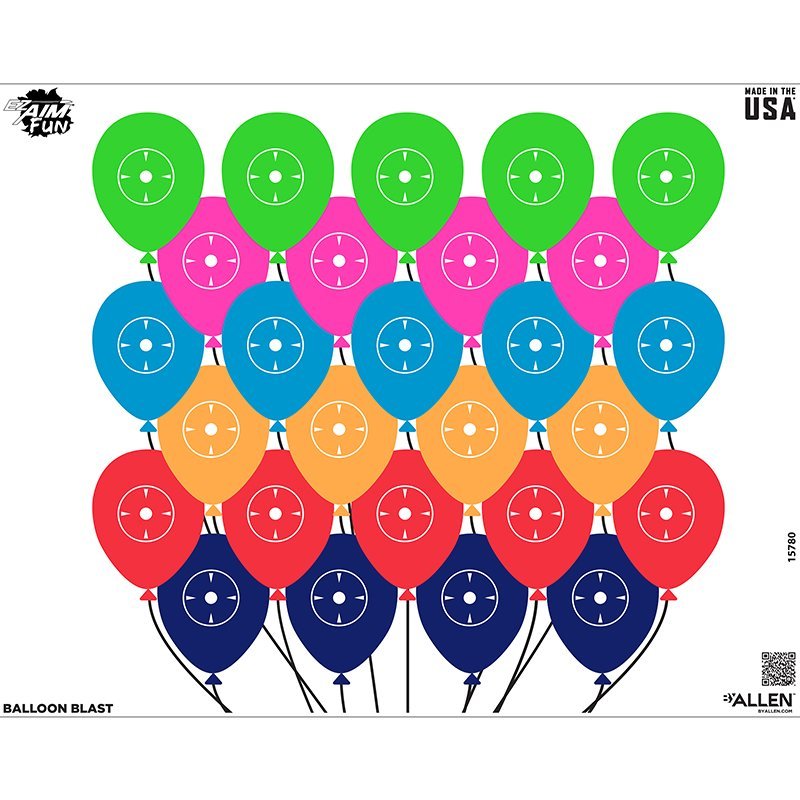 Allen 15780 EZ AIM 24X19 PAPER TGT FUN BALLOON 4PK MULTI