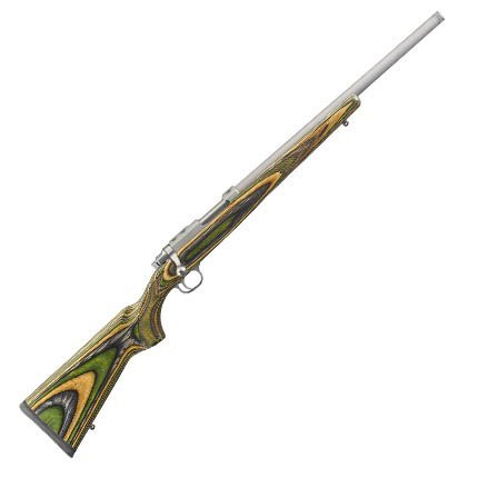 Ruger 7219 77/17 Rifle, 17 WSM Caliber, 18.50" Stainless Steel Threaded Barrel, 6-Round Capacity, Green Mountain Laminate Stock, Matte Finish, 37.75" Overall Length, 1:9 RH Twist