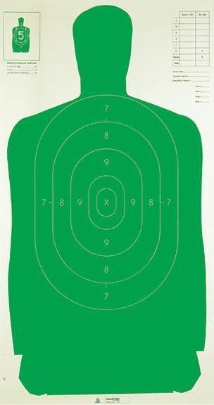 Champion 40732 B27FSA Green Silhouette Paper Targets 24x45" 100-Pack