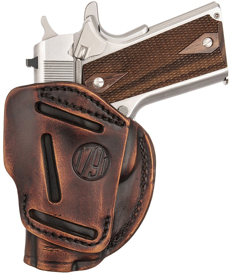 1791 Gunleather 3WH1VTGA 3-Way Leather Holster Ambidextrous 1911 3-4"