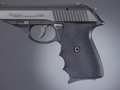 Hogue Grips Rubber Sig Sauer P230/232 Finger Grooves Black