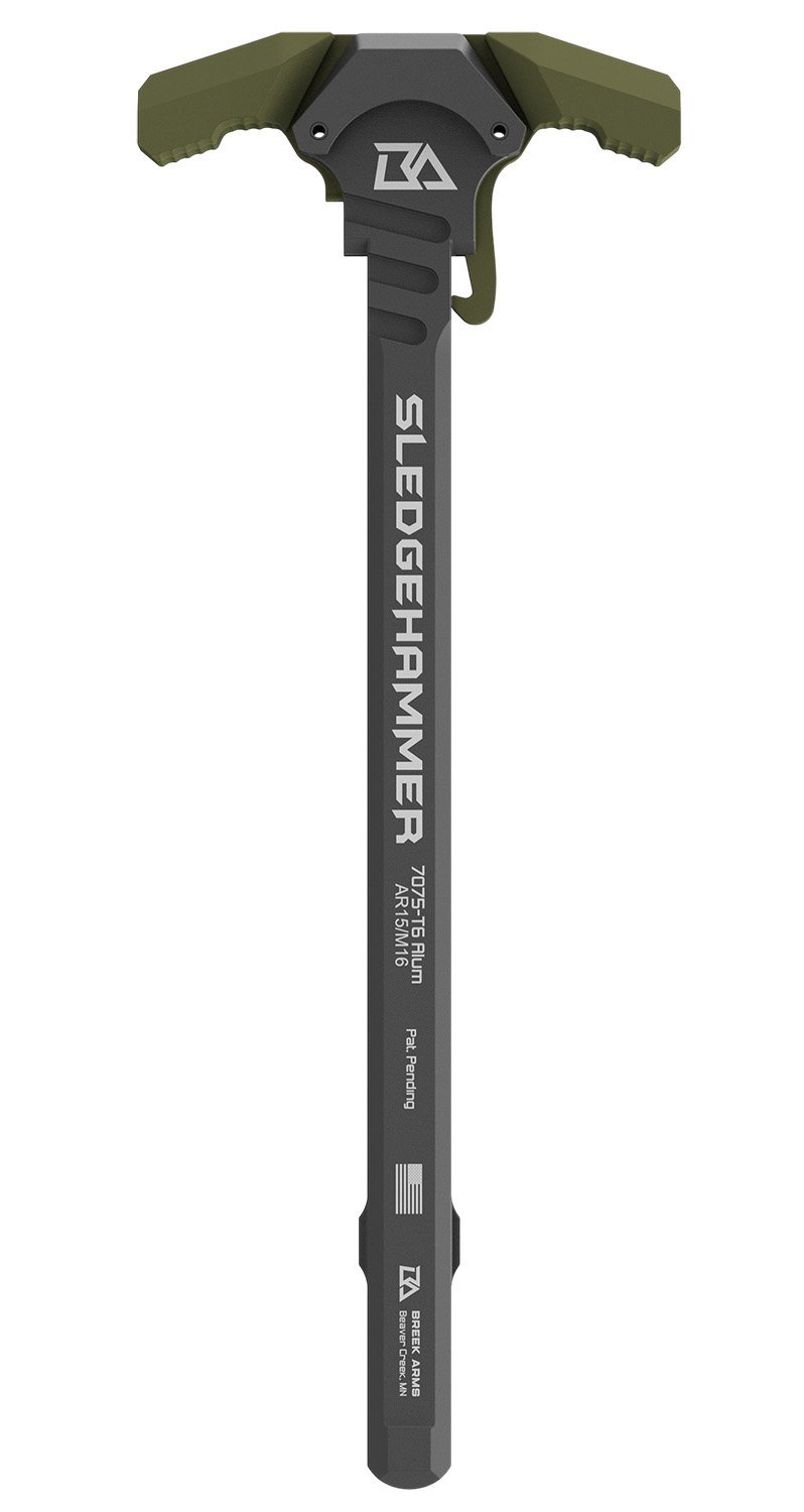 Breek Arms SLEDGEHAMMER AR-15 Ambi Charging Handle Green