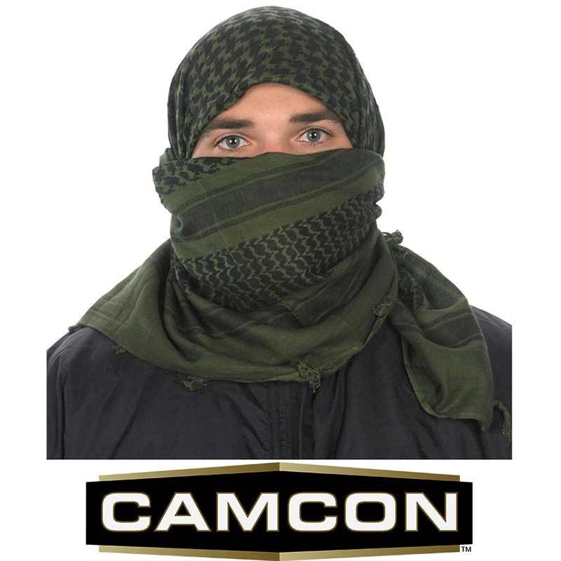 Shemagh Desert Wrap Tactical Scarf OD/Black 100% Cotton 42x42in