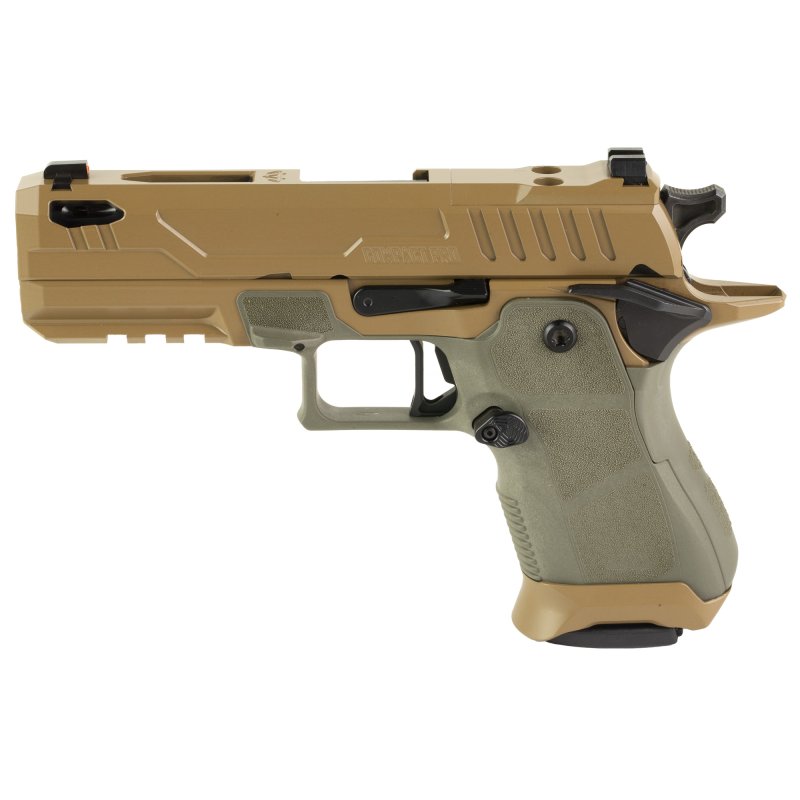 OA Defense 2311 Compact Pro 9MM 4.25" Barrel, Matte, Sage Grip, 15Rnd, 5 Mags, 3 Optic Mounts, Range Bag