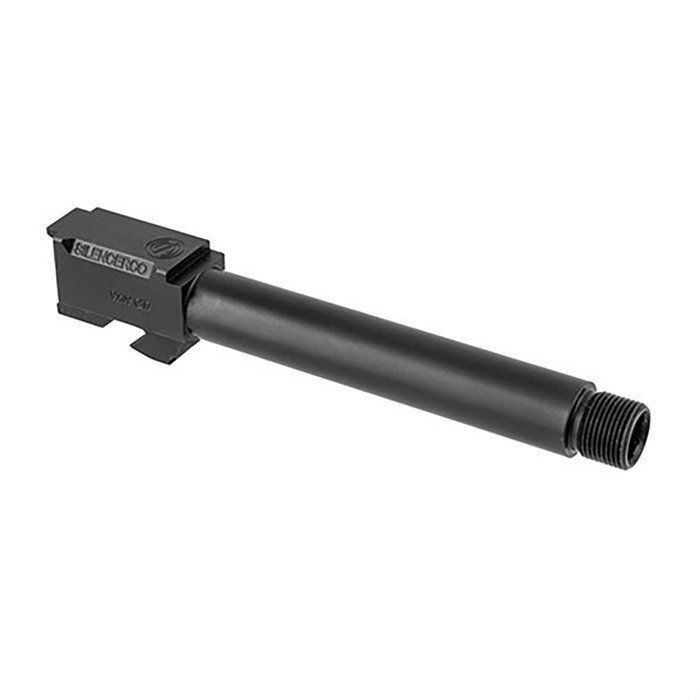 SilencerCo AC1726 Threaded Barrel Glock 43 9mm 1/2x28 Black 3.5"