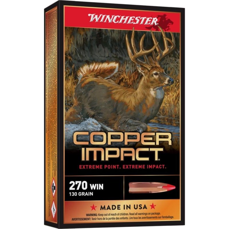 Winchester Ammo X270CLF Copper Impact 270Win 130gr Extreme Point Lead...