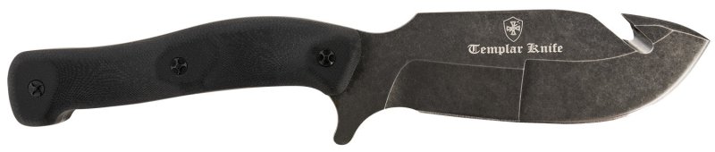 Templar Regan Field Dressing Knife 4.6 In Drop Point Black Stonewash