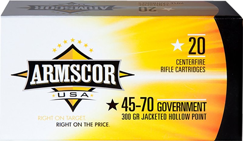 ARMS .45-70 Govt 300gr JHP 20rd Rifle Ammunition FAC4570300GR
