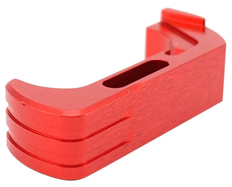 Cross Armory CRG5MCRD Extended Mag Catch Red Anodized for Glock Gen4-5