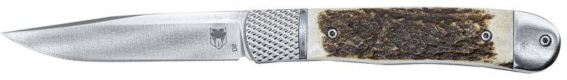 CobraTec CTTHRSTG Trapper 3.12" D2 Steel Blade Stag Handle Knife