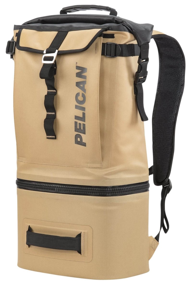Pelican Soft Cooler Backpack Compression Molded Coyote 7.5x16x23.5 840D TPU