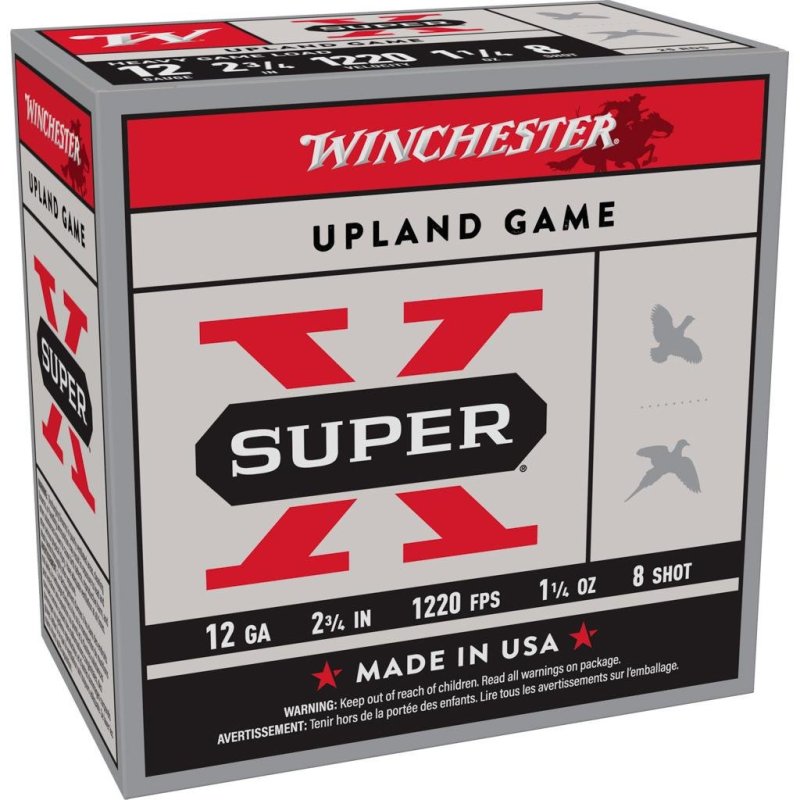 Winchester XU12SP8 12 Gauge 2.75 in 1 1/4 oz #8 Shot 25 Rounds