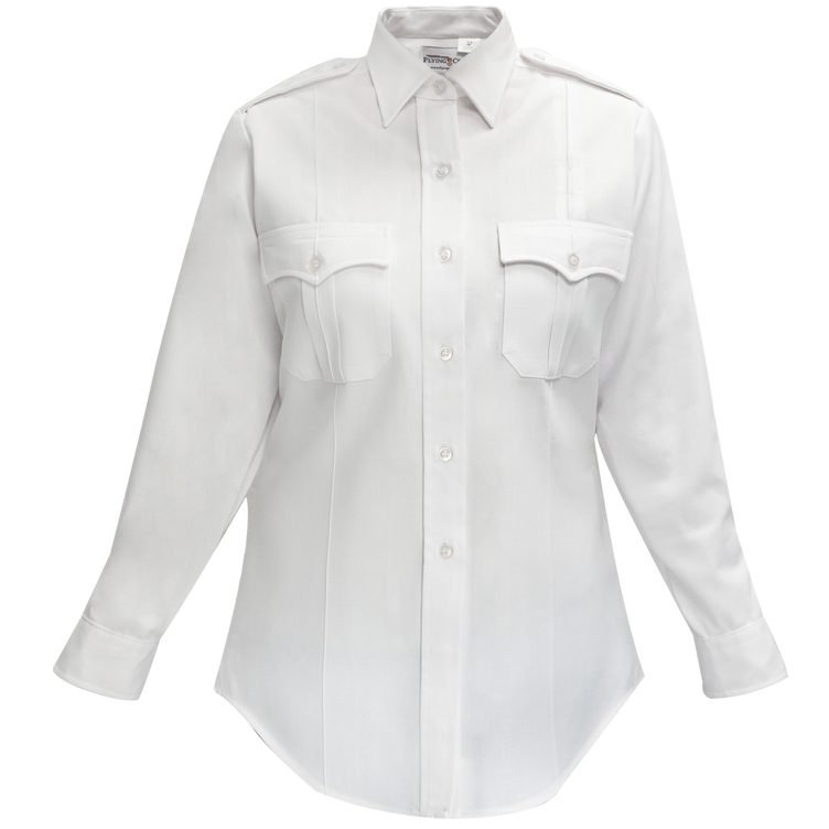 Duro Poplin Women's Long Sleeve Shirt w/ Sewn-In Creases (UPC 531188)