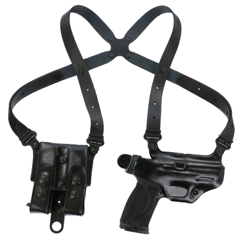 Galco MCII652B Miami Classic II Shoulder Holster Black Leather Right Hand