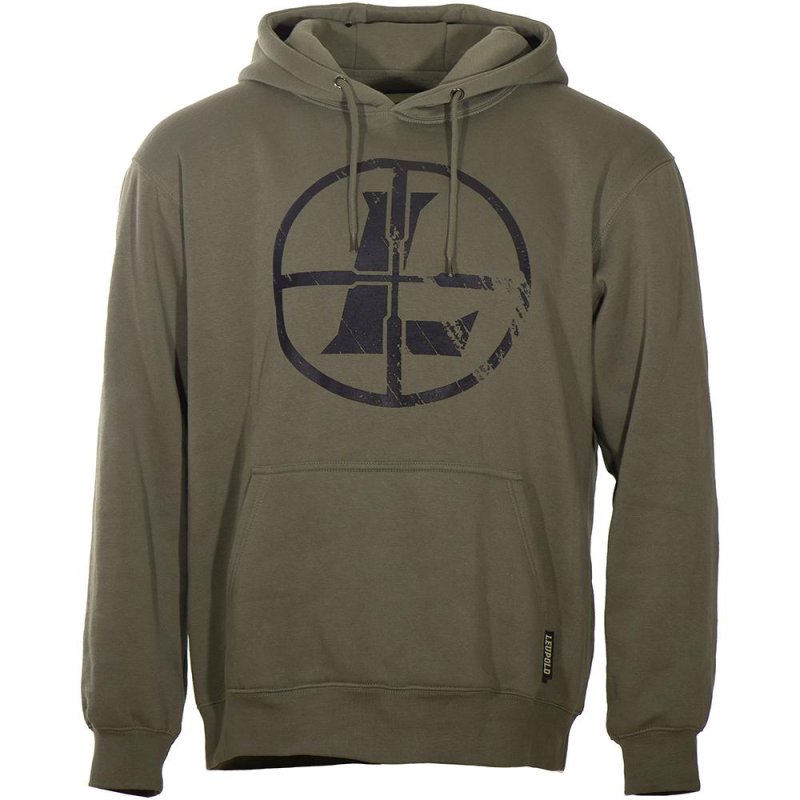 Leupold 185888 Distressed Reticle Hoodie Ash Green L Midweight Sweatshirt