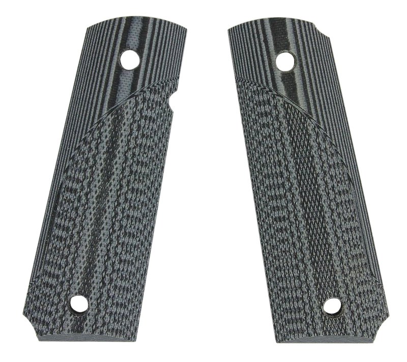 Pachmayr Tactical Grip Checkered Black & Gray G10 Panels for 1911