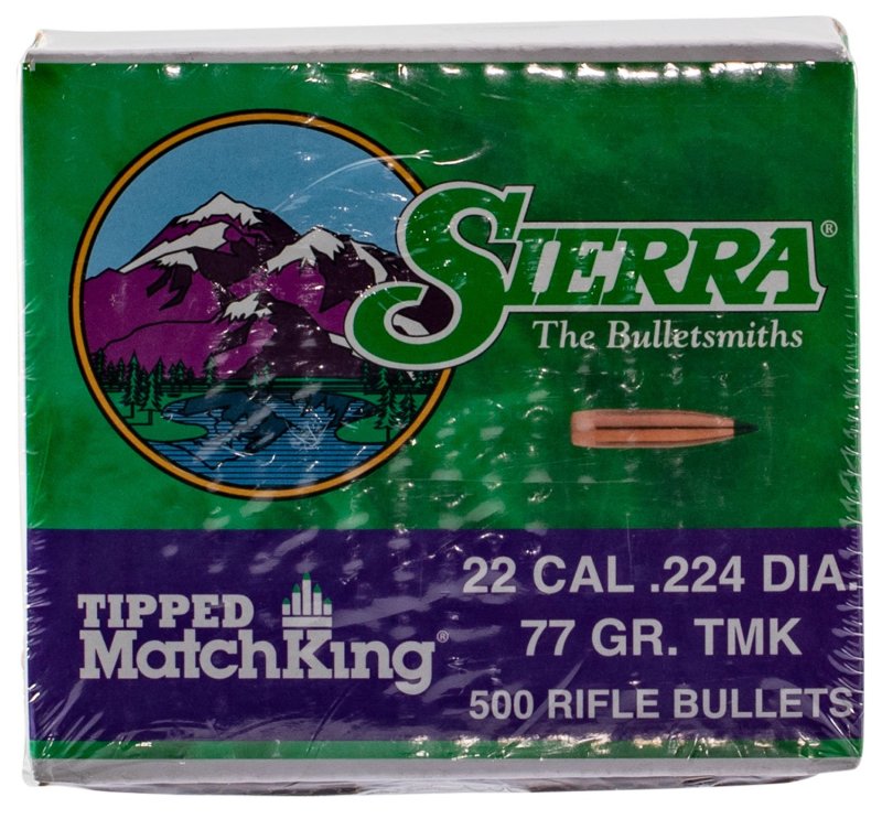 Sierra Bullets 7177C Tipped MatchKing .224 77 gr 500 Per Box