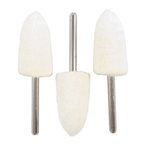 Brownells Mandrel Mounted Felt Bob Tapered Cone 1"X1/2" 3 Pack