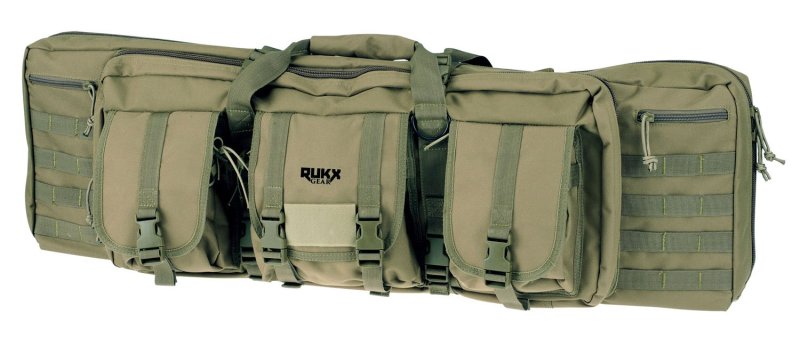 Rukx Gear ATICT36DGG 36" Tactical Double Gun Case Green, Water Resistant