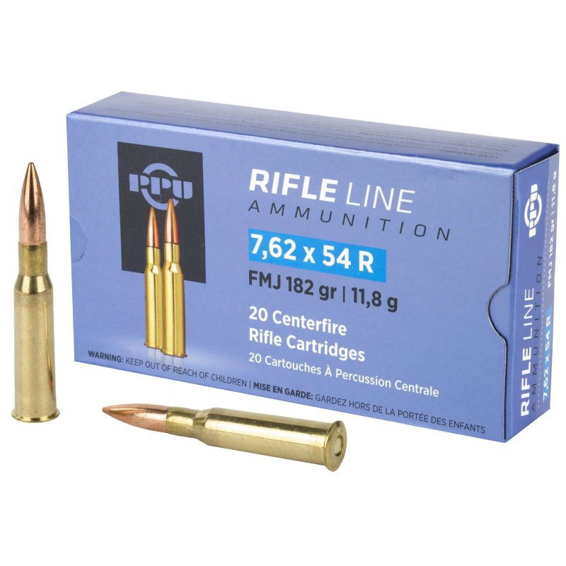 Prvi Partizan 7.62x54R 182 Grain FMJBT 20 Round Box PP76254F