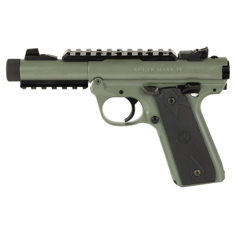 Ruger 40189 Mark IV Tactical 22LR Pistol, 4.4" Barrel, 10 Rounds, Elite Jungle