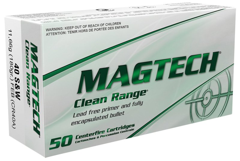 Magtech CR40A 40 S&W 180gr Flat Nose Fully Encapsulated 50ct