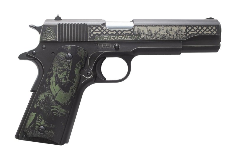 Tisas 1911 A1 45 ACP 5 In 7+1 Carbon Steel Serrated Slide Beavertail