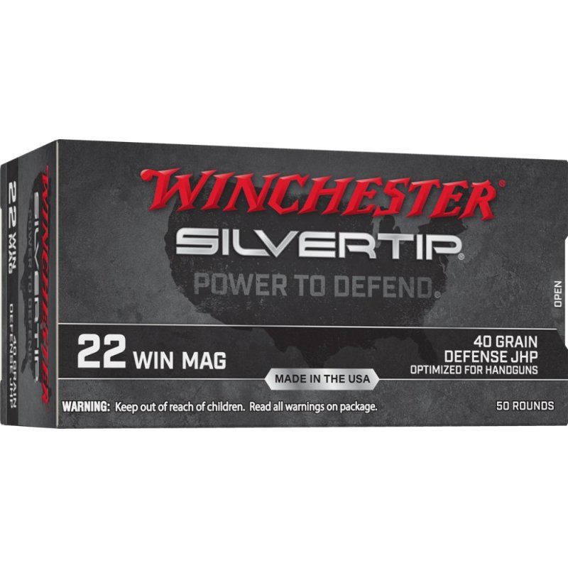 Winchester Ammo W22MST Silvertip 22 Mag 40 gr Hollow Point 50 Per Box/ 20 Cs