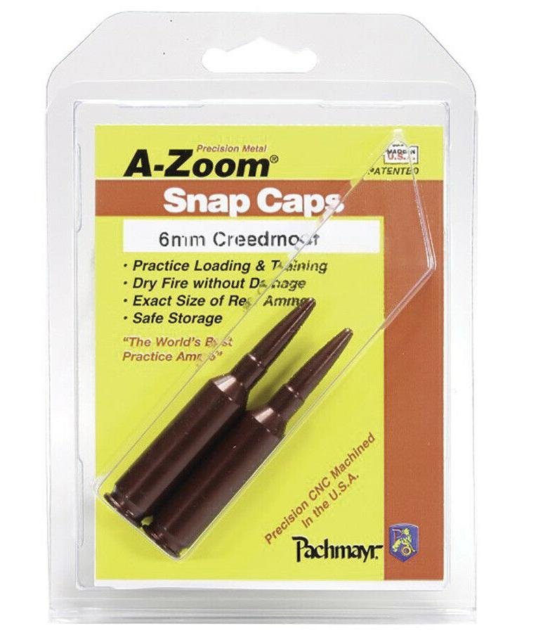 A-Zoom Rifle Metal Snap Caps 6mm Creedmoor Package of 2