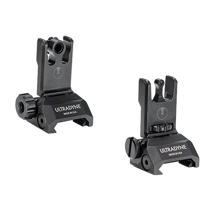Ultradyne C2 Folding Front & Rear Adjustable Aperture Sight Combo
