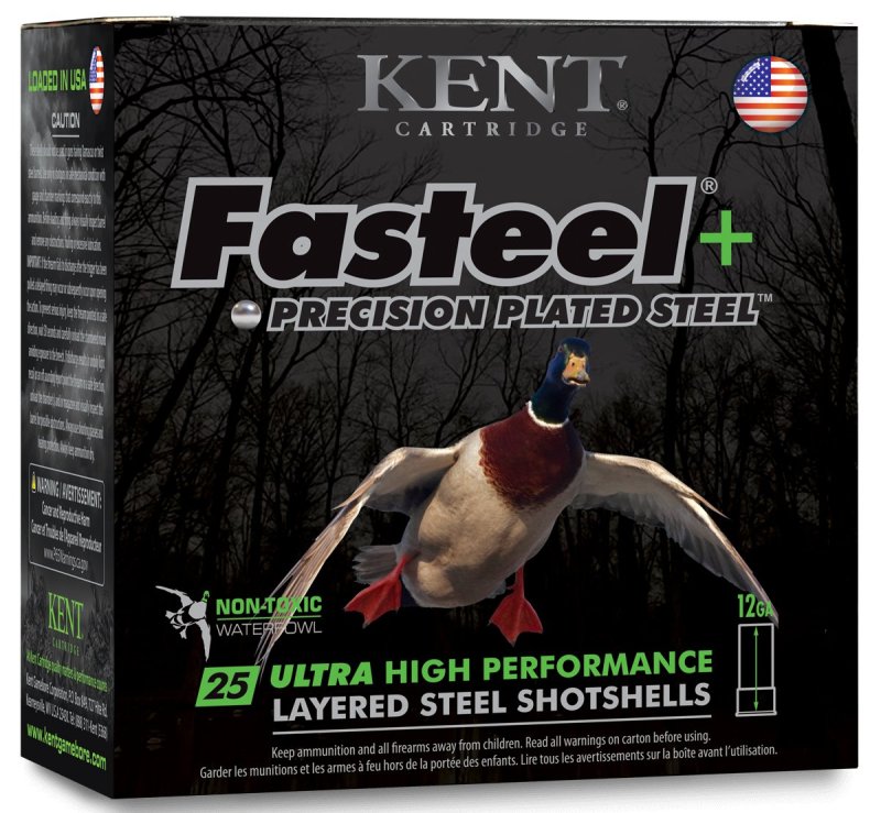 Kent Fasteel+ K1235FSP422X4 12 Gauge 3.5in 1.5oz 2x4 Shot 25 Rounds