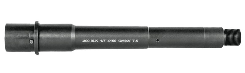 Lead & Steel Llc LS300-7.5 300 Blackout 7.50" Government Profile Features M4 Feed Ramps