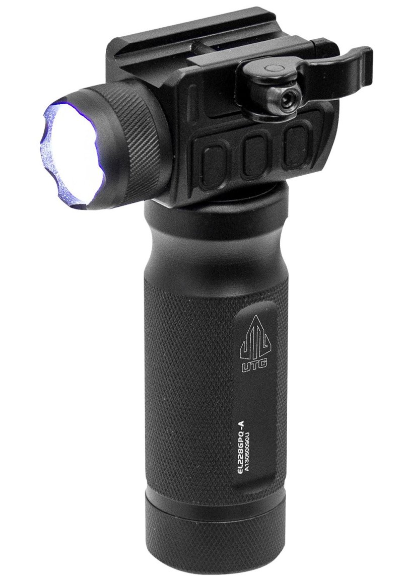 Leapers MNT-EL228GPQ-A Quick Detach Grip Light 400 Lumens Black Aluminum