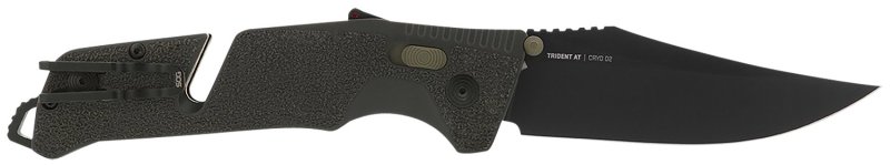 SOG SOG11120341 Trident AT 3.7" D2 Steel Folding Knife Olive Drab Handle
