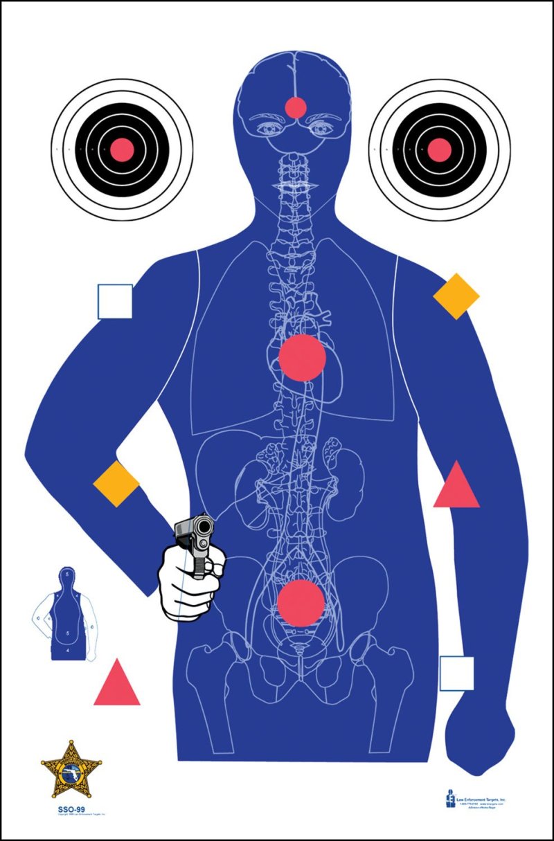 Action Target SSO99100 Sarasota Sheriff's Office 23"x35" Paper Target 100ct