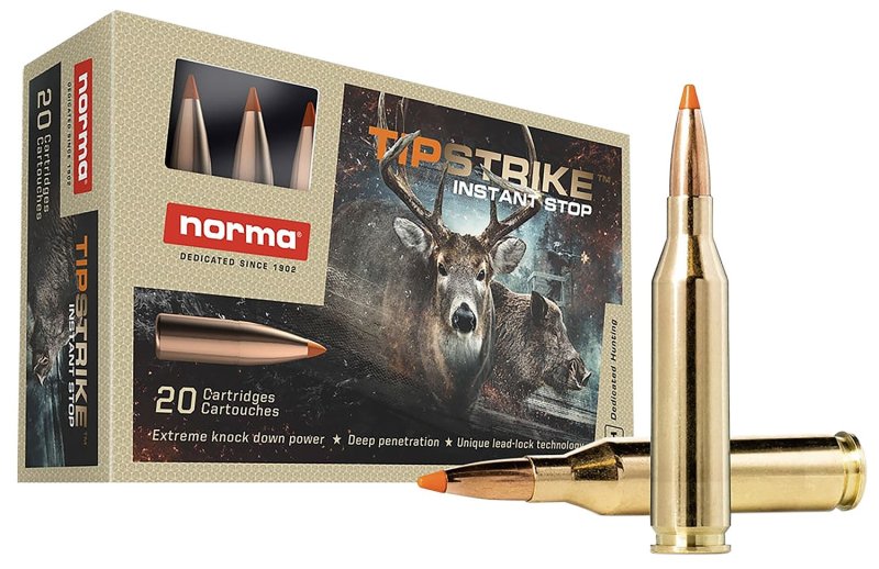 Norma 20160052 Tipstrike .243 Win 76gr Polymer Tip Hunting Ammo 20 Rds