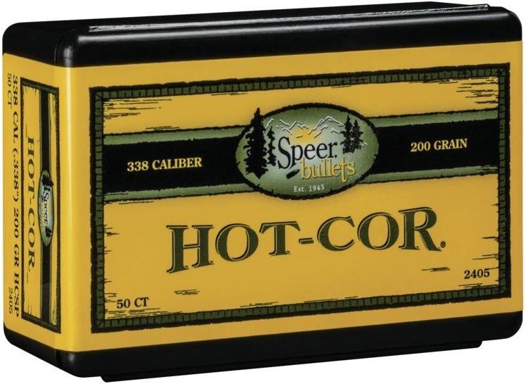 Speer 2405 Hot-Cor .338 Caliber 200gr Spitzer Soft Point 50/Box