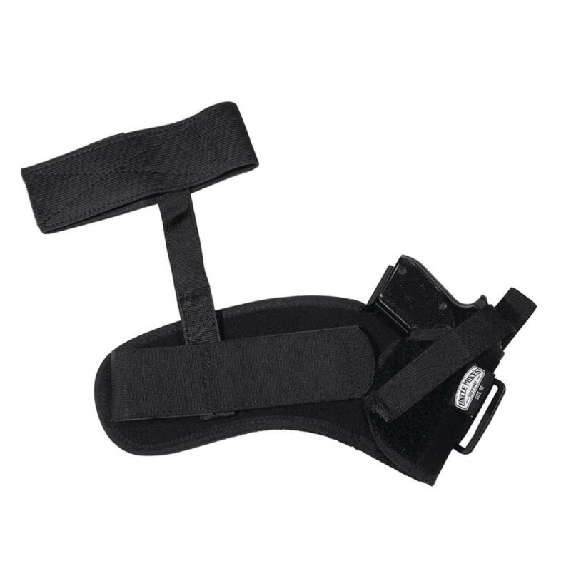 Uncle Mike's 88211 Ankle Holster .32 to .380 Caliber 3 to 4 in Black Nylon